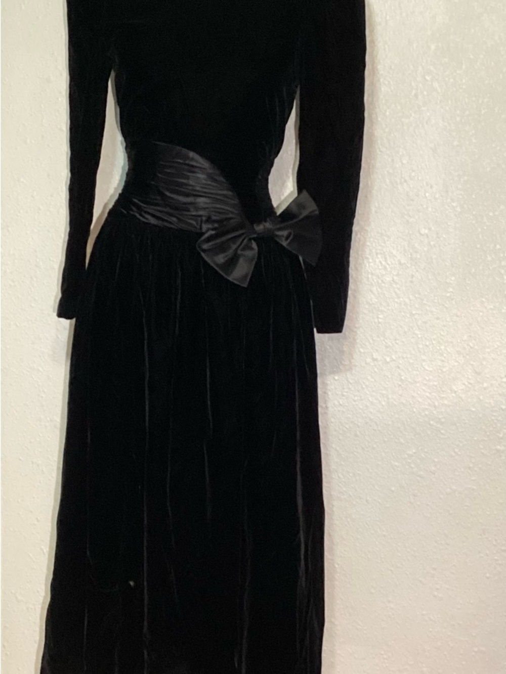 Depeche Mode vintage women’s black velvet formal dress 4 - Picture 9 of 16